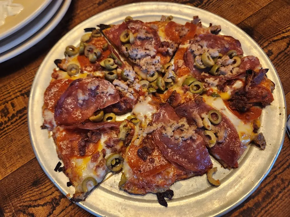 Pepperoni Salami Green Olives and Bacon